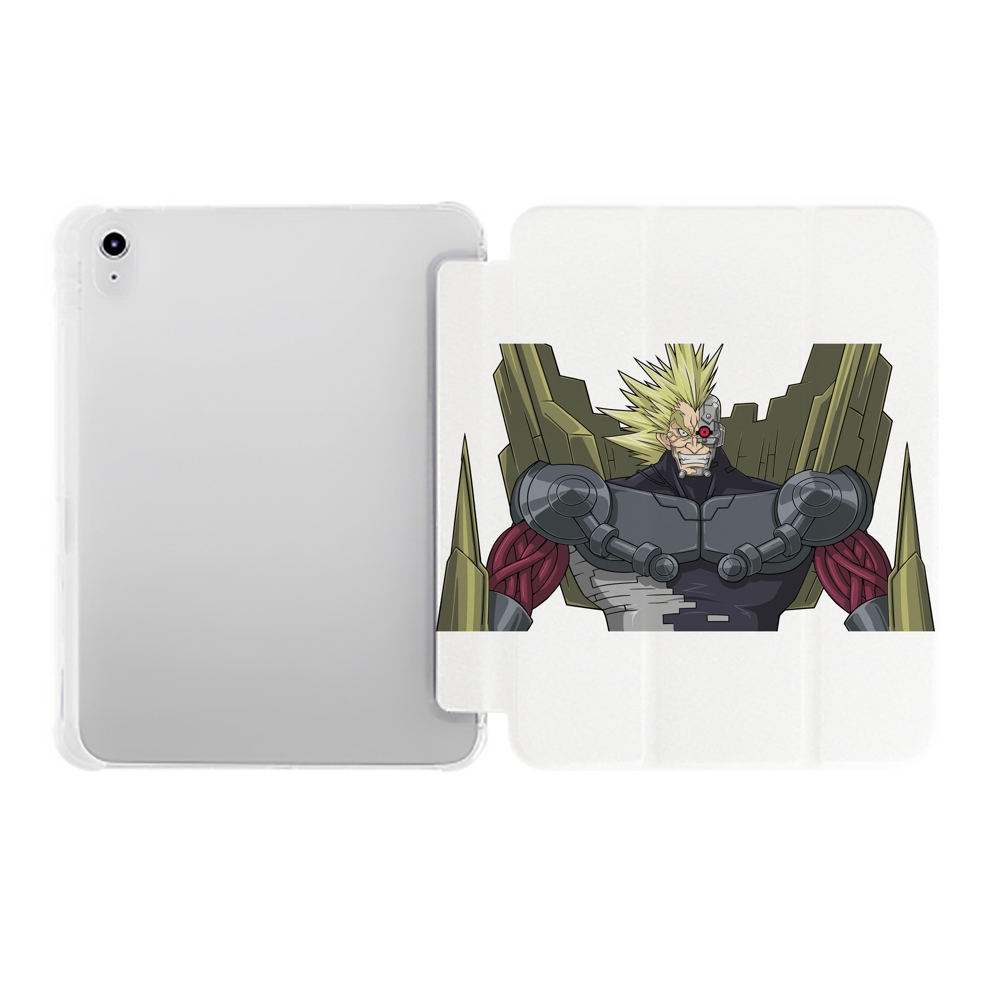 （画像用） 遊☆戯☆王 Yu-Gi-Oh! IPad ケース ペン収納付き 三つ折りスタンド PUレザー×シリコン 対応機種9.5/10.5/10.9インチ